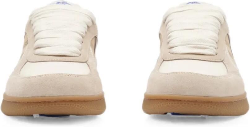 Burberry Check Terrace leren en suède sneakers Beige - Foto 5