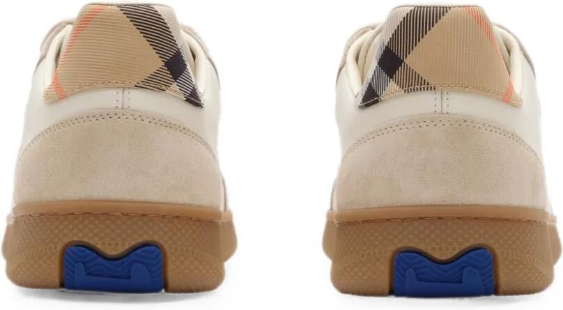Burberry Check Terrace leren en suède sneakers Beige - Foto 4
