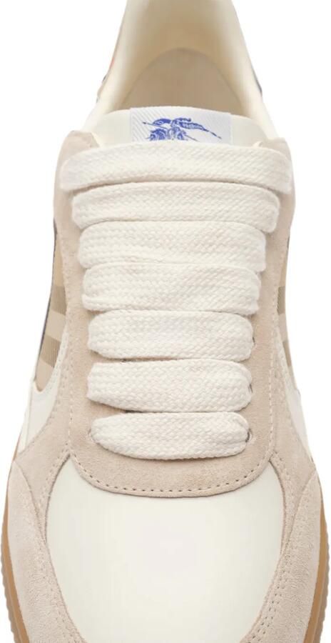 Burberry Check Terrace leren en suède sneakers Beige - Foto 3