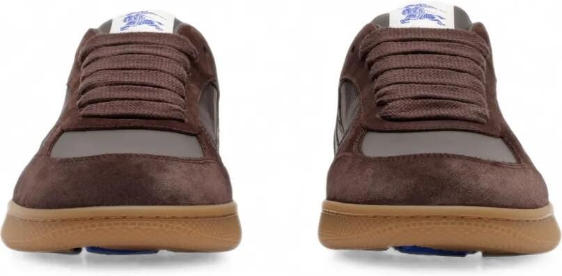 Burberry Check Terrace leren en suède sneakers Bruin - Foto 4