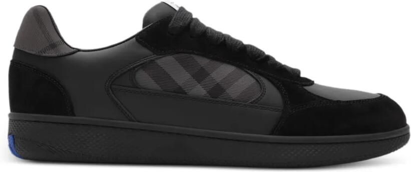 Burberry Check Terrace leren en suède sneakers Zwart - Foto 3