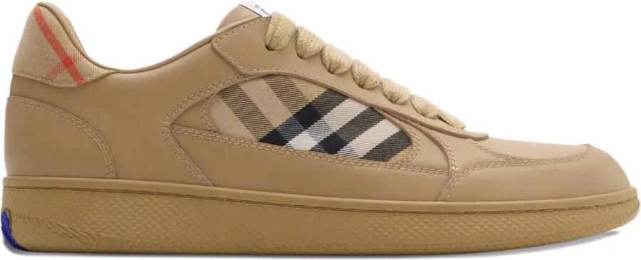 Burberry Check Terrace leren sneakers Beige