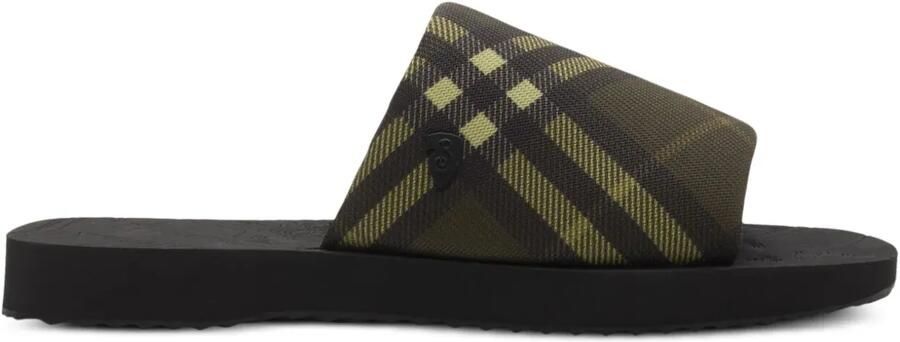Burberry Check Trek slippers Groen