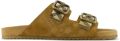 Burberry Check Urchin suède sandalen Bruin - Bruin