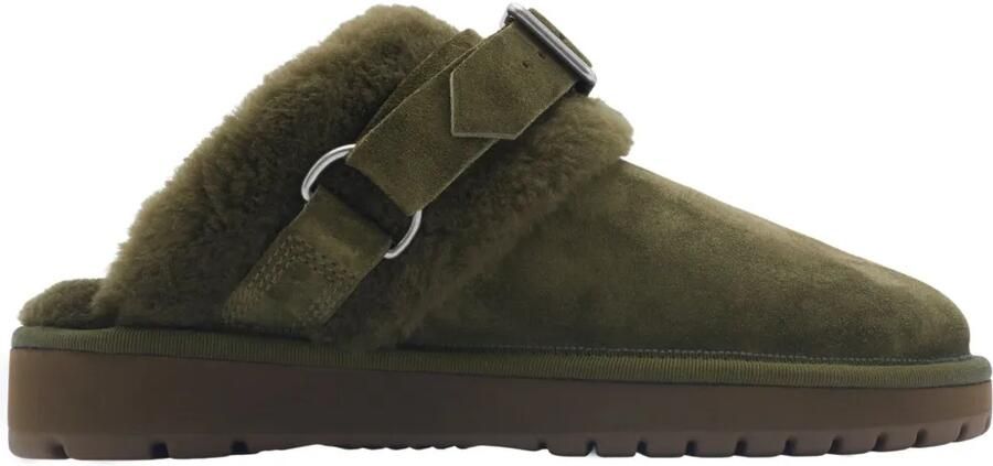 Burberry Chubby suède muiltjes Groen