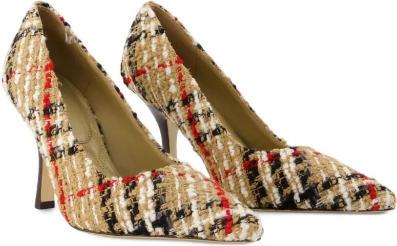 Burberry Dame 90 geruite pumps Beige - Foto 2