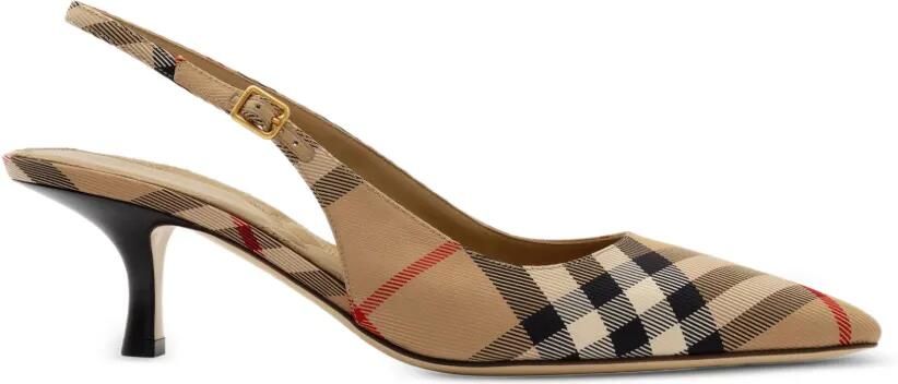 Burberry Dame geruite pumps Beige