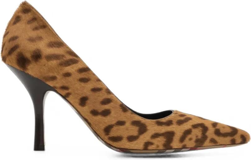 Burberry Dame high-top pumps met luipaardprint Bruin