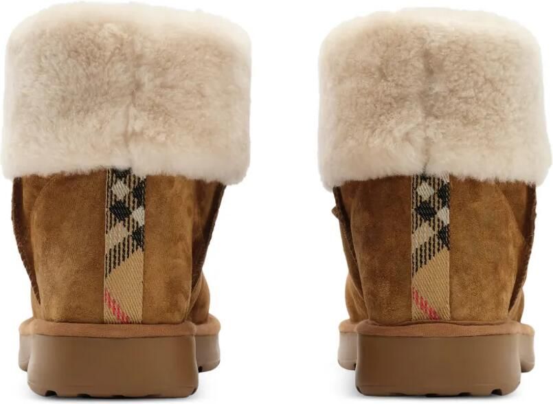 Burberry Flint geruite lammy laarzen Bruin - Foto 3