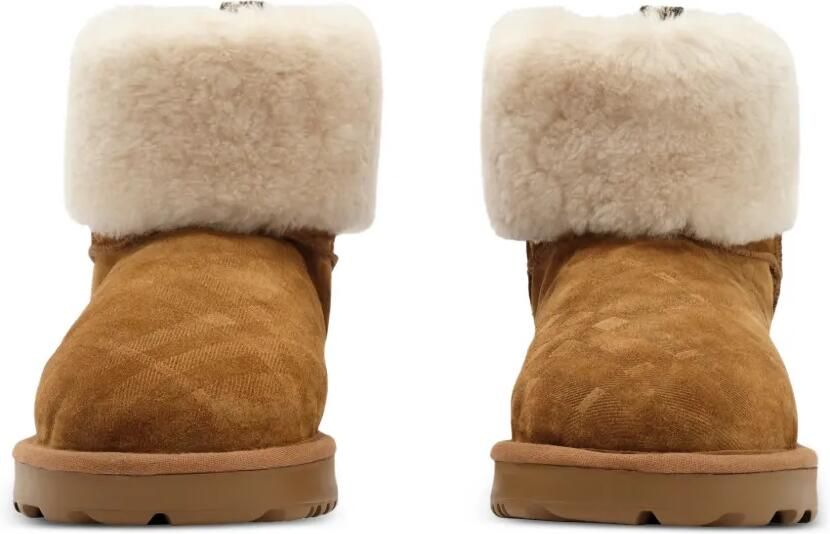 Burberry Flint geruite lammy laarzen Bruin - Foto 4