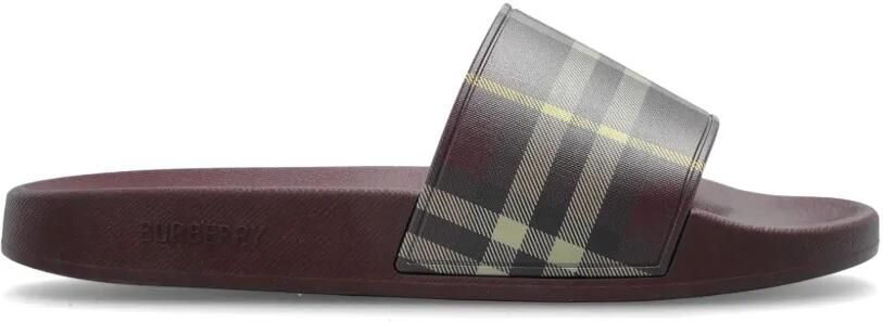 Burberry Furley geruite sandalen Rood