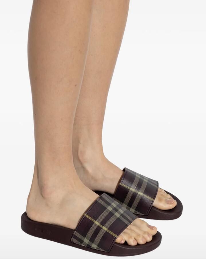 Burberry Furley geruite sandalen Rood - Foto 2