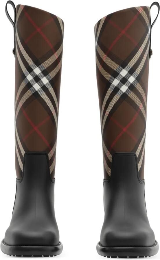 Burberry Geruite cavalier laarzen Bruin - Foto 3