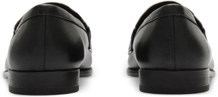 Burberry Geruite en leren Opal loafers Zwart - Foto 4