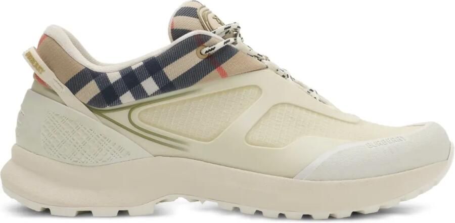 Burberry Geruite mesh sneakers Beige