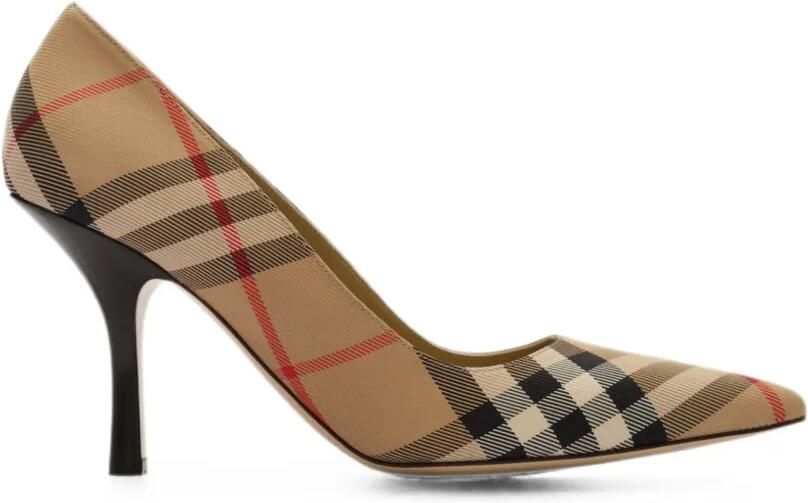 Burberry Geruite pumps Beige