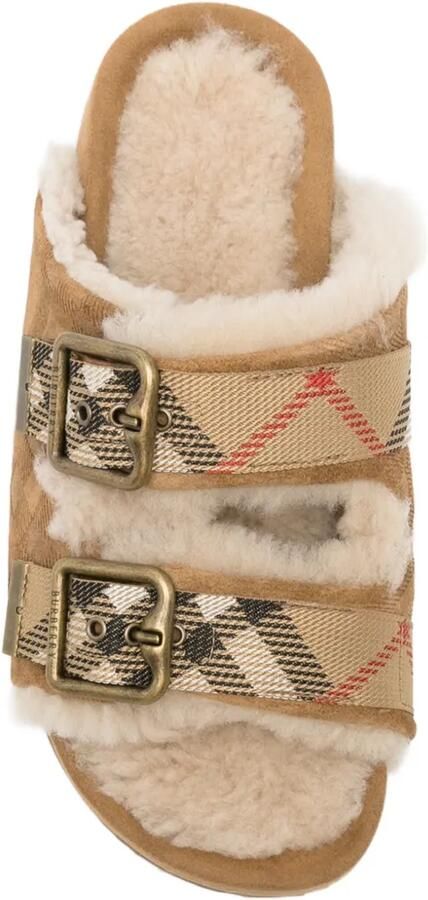 Burberry Geruite sandalen met gespsluiting Bruin - Foto 2