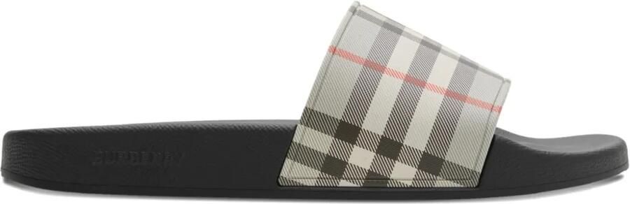 Burberry Geruite slippers Beige