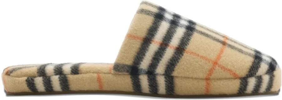 Burberry Geruite slippers Beige