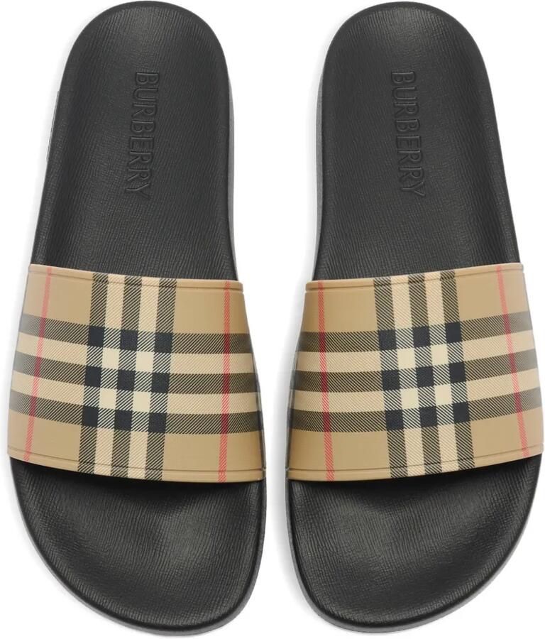 Burberry Geruite slippers Beige - Foto 3