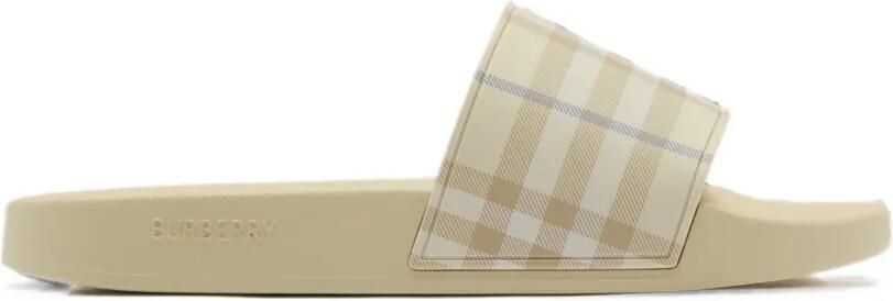Burberry Geruite slippers Beige