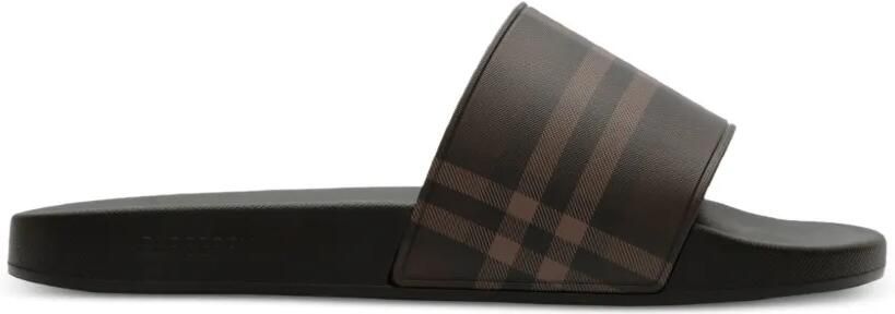 Burberry Geruite slippers Bruin