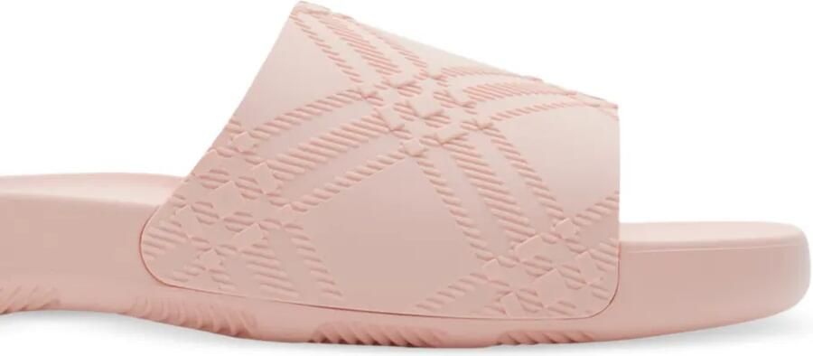 Burberry Geruite slippers Roze - Foto 3