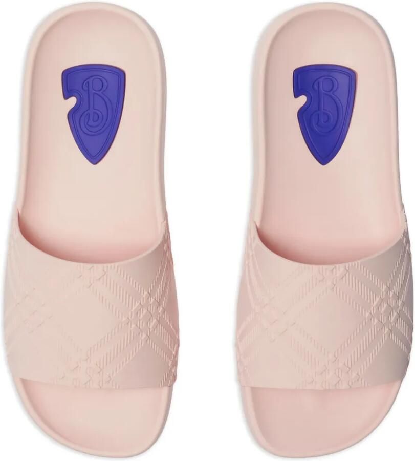 Burberry Geruite slippers Roze - Foto 2