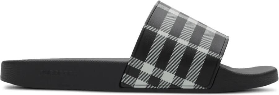 Burberry Geruite slippers Zwart
