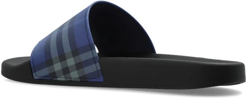 Burberry Geruite teenslippers Blauw