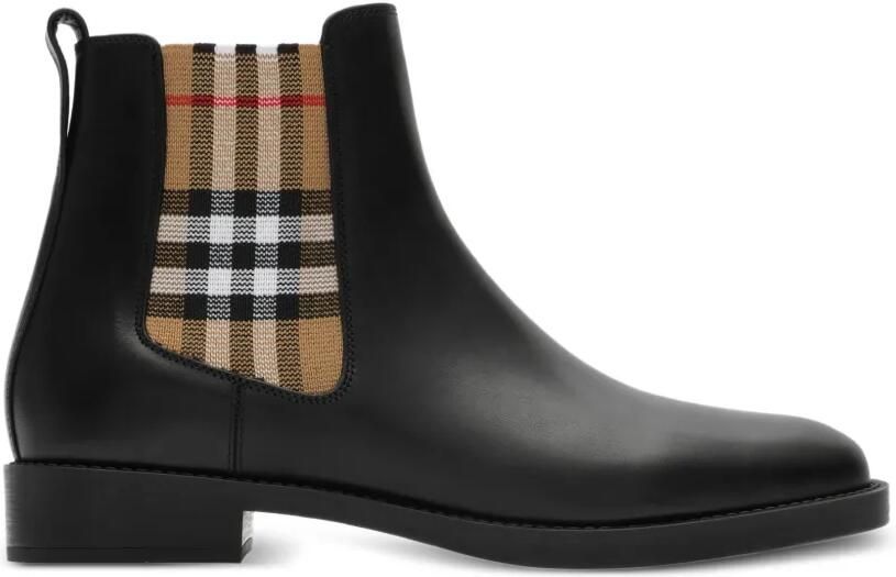 Burberry Hampstead leren laarzen Zwart