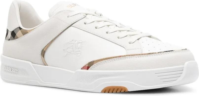 Burberry Harrow leren en nylon sneakers Wit - Foto 2