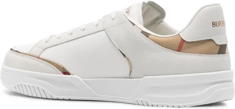 Burberry Harrow leren en nylon sneakers Wit - Foto 3