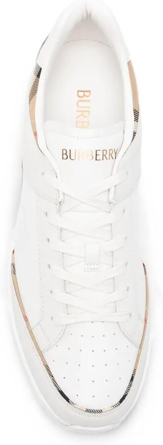 Burberry Harrow leren en nylon sneakers Wit - Foto 4