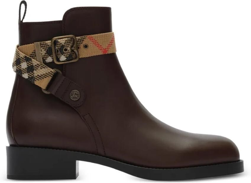Burberry Huntley leren laarzen Bruin - Foto 5