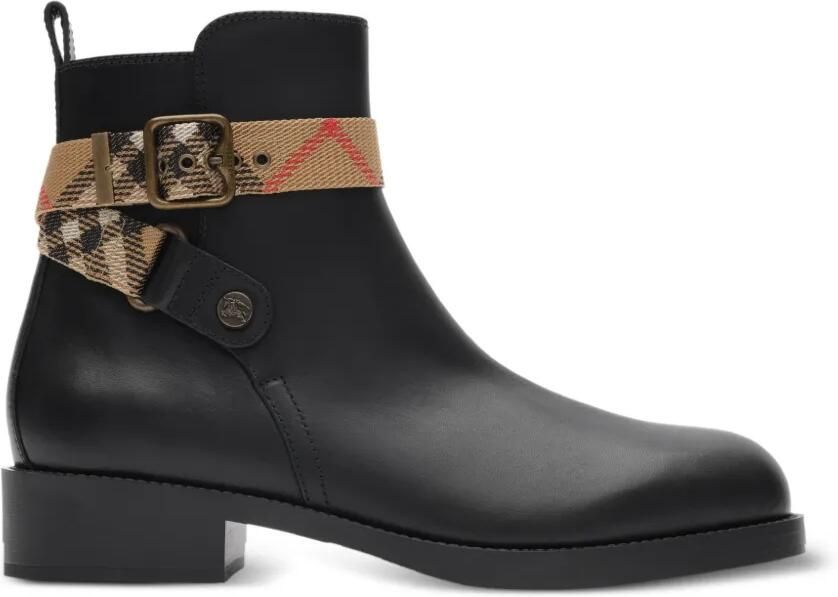 Burberry Huntley leren laarzen Zwart
