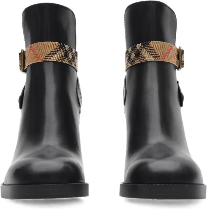 Burberry Huntley leren laarzen Zwart - Foto 3