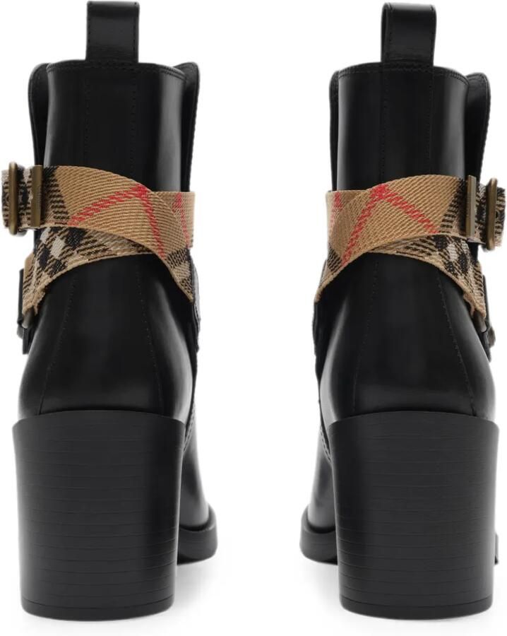 Burberry Huntley leren laarzen Zwart - Foto 4