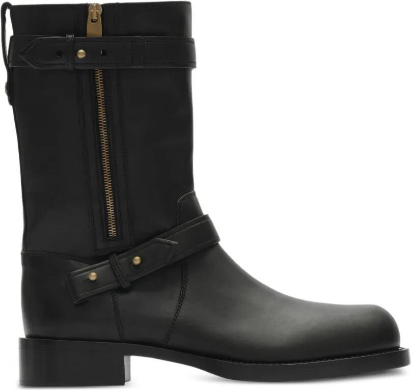 Burberry Kent leren laarzen Zwart - Foto 4