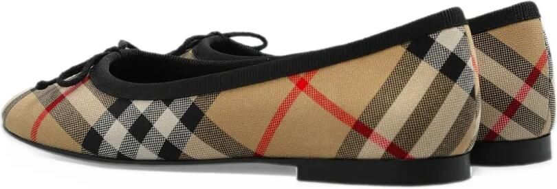 Burberry Kids Check bow ballet flats Beige - Foto 3