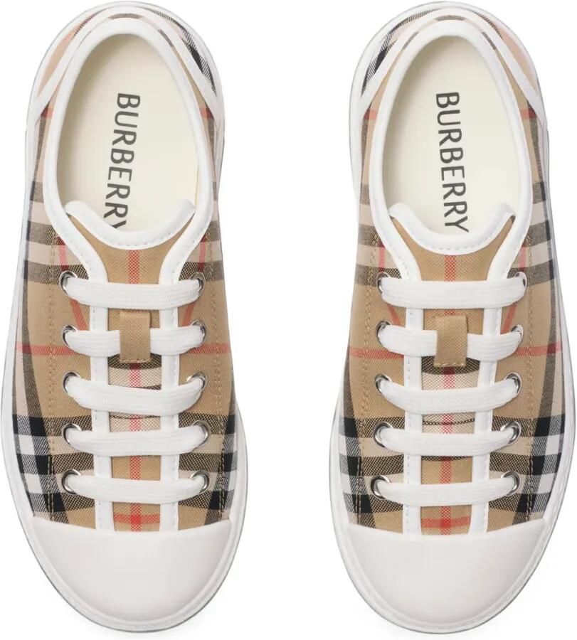 Burberry Kids Geruite sneakers Beige - Foto 2