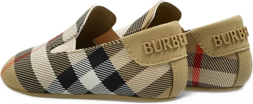 Burberry Kids Check logo-embossed pre-walkers Beige - Foto 5