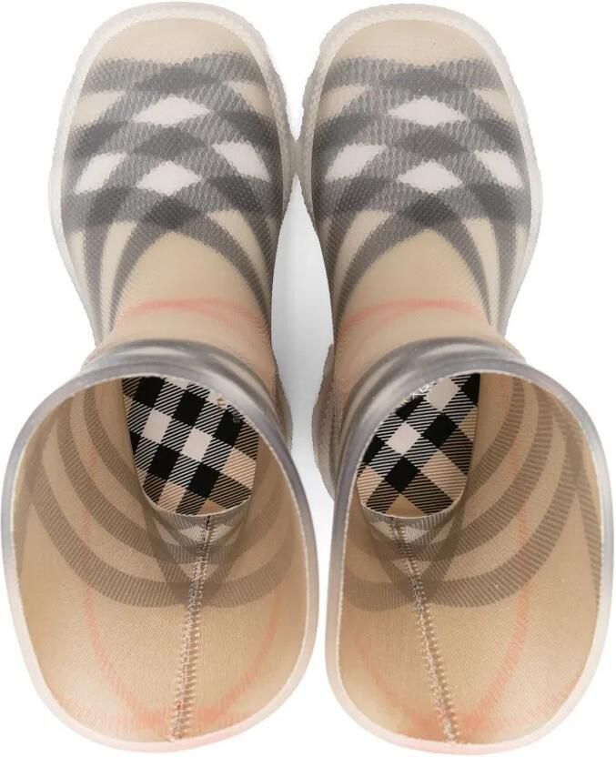 Burberry Kids Check March laarzen Beige - Foto 3