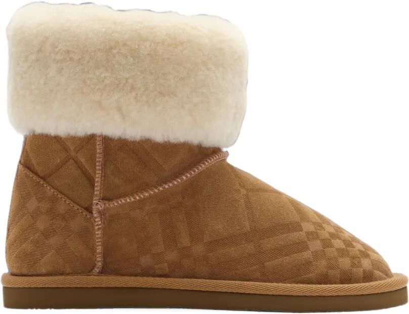 Burberry Kids Check Mini Flint shearling-lined boots Bruin
