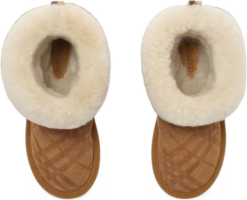 Burberry Kids Check Mini Flint shearling-lined boots Bruin - Foto 3