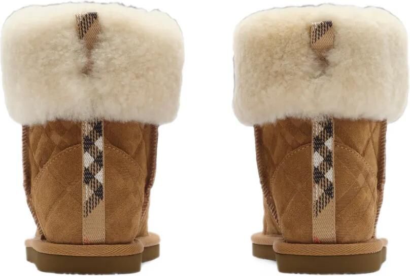 Burberry Kids Check Mini Flint shearling-lined boots Bruin - Foto 4