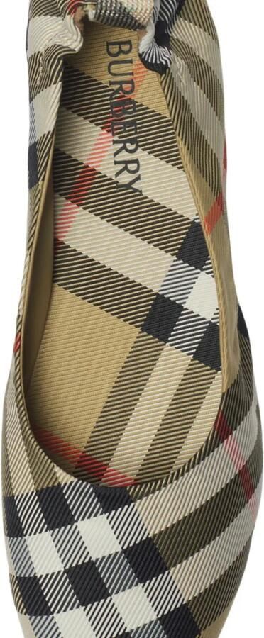 Burberry Kids Geruite ballerina's Bruin