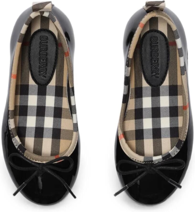 Burberry Kids Geruite ballerina's Zwart - Foto 2