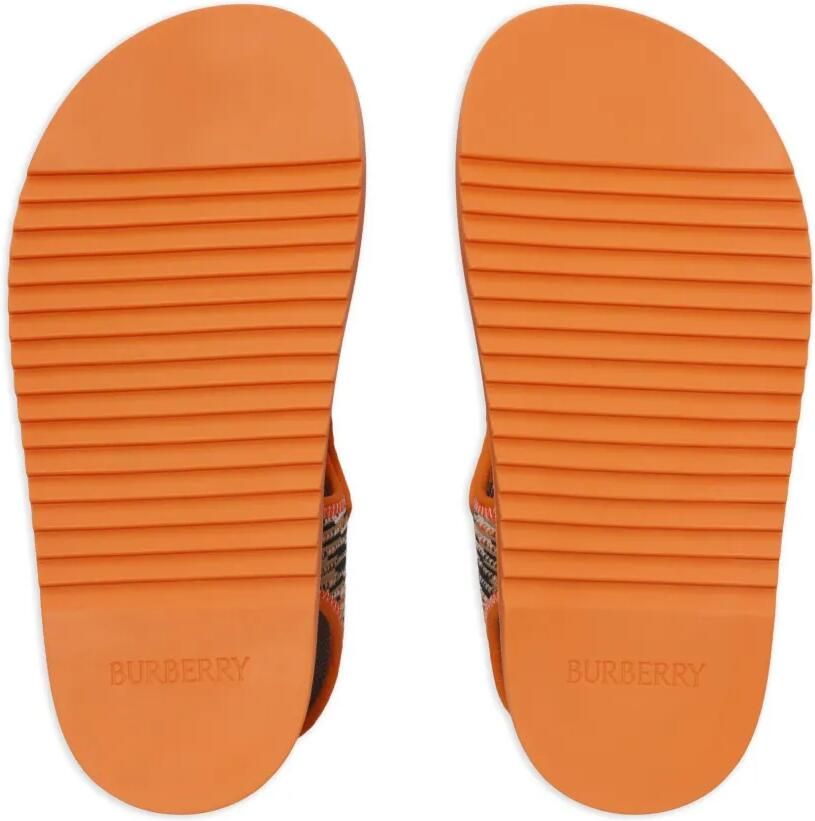 Burberry Kids Geruite gebreide sandalen Beige - Foto 2