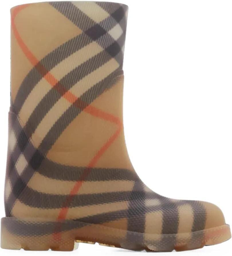 Burberry Kids Geruite laarzen Beige